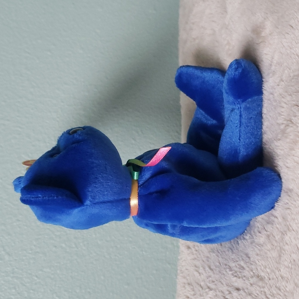 Clubby 🐻 1st Ty Collectors Club Beanie Baby 🐻 Royal Blue Bear 🐻 NWT - Picture 11 of 12